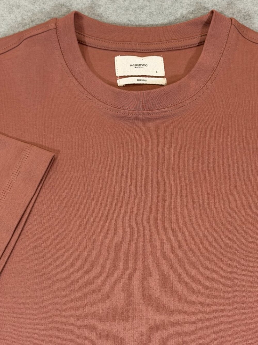 Reserved Supply Mens Oversize Fit T-Shirt Ash Rose Small Stretch NWT